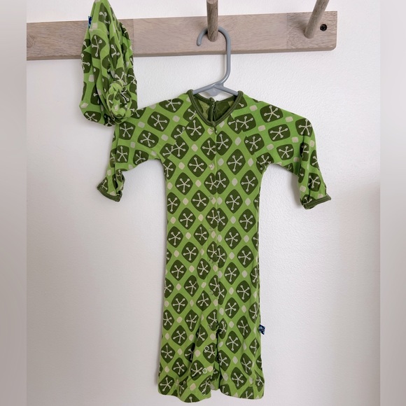 Kickee Pants Footless Pajamas w/ Nightcap Size 0-3M *Like New* - Picture 5 of 5